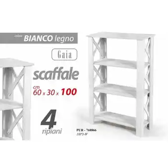 ManoMano Platzsparendes schlankes weißes Holzregal cm 60 x 30 x 100 h Angebot