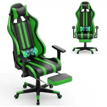 ManoMano Froadp - Gaming Stuhl Massage Bürostuhl Ergonomisch 136 kg Belastbarkeit Komfort Gepolstert Drehsessel mit Verstellbare Lende Angebot