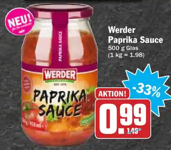 Hit Werder Paprika Sauce 500g Angebot