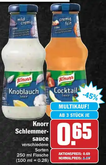 Hit Knorr Schlemmersauce 250ml Angebot