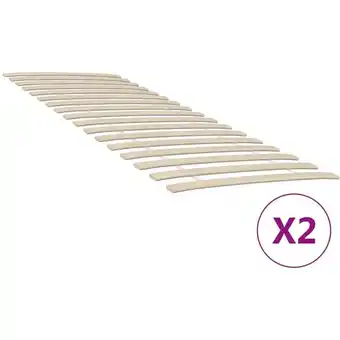 ManoMano Bonnevie - 2 Stk.Lattenrahmen Lattenroste mit 28 Latten 7 Zonen mit 34 Latten 80x200 cm -BNC28845 - Braun Angebot