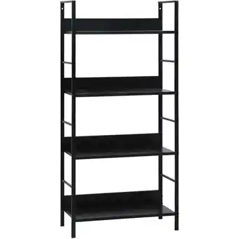 ManoMano Bücherregal 4 Regalböden,Bücherschrank,Standregal,Küchenregal Schwarz 60×27,6×124,5 cm Holzwerkstoff GEWBV4278697 Maisonchic Angebot