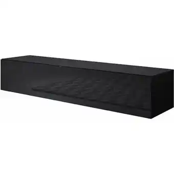 ManoMano Lowboard Hängend TV-Schrank Fernsehtisch tv Möbel TV-Ständer 1 Falltür 160x30x40cm Modell Luke H2 Schwarz Glanz Angebot