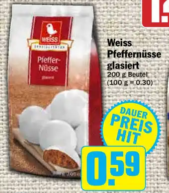 Hit Weiss Pfeffernüsse glasiert 200g Beutel Angebot