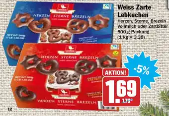 Hit Weiss Zarte Lebkuchen 500g Angebot