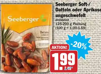 Hit Seeberger Soft/Datteln oder Aprikosen ungeschwefelt 125-200g Angebot