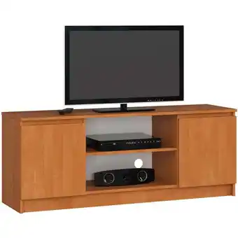 ManoMano Fernsehkommode K-140 | ein offenes Regalfach | 2 Ablagen mit Türen links und rechts | H55 x B140 x T40 cm | Gewicht 30 kg | G Angebot