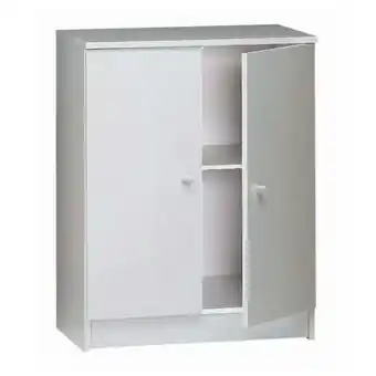 ManoMano Niedriger Mehrzweck-Kleiderschrank mit zwei Türen Weiß 62x34x h80 cm Angebot