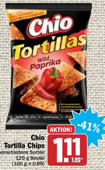 Hit Chio Tortilla Chips 125g Beutel Angebot