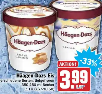 Hit Häagen Dazs Eis 380-460ml Becher Angebot