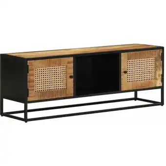 ManoMano TV-Möbel,TV-Schrank TV-Lowboard für Wohnzimmer TV-Hängeschrank 110x30x40 cm Raues Massivholz Mango & Eisen Maisonchic 14938 - Angebot