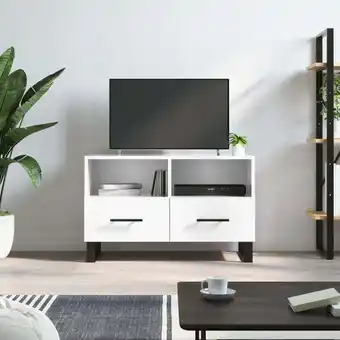 ManoMano Maisonchic - TV-Möbel,TV-Schrank TV-Lowboard für Wohnzimmer TV-Hängeschrank Hochglanz-Weiß 80x36x50 cm Holzwerkstoff 81275 -  Angebot