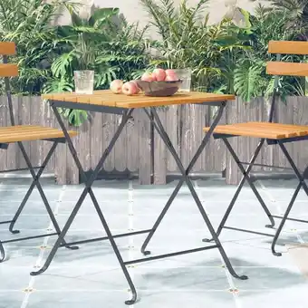 ManoMano Bonnevie - Bistrotisch Bartisch Gartentisch - 55x54x71 cm Akazie Massivholz BV828844 Braun Angebot