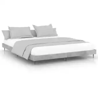 ManoMano Bettgestell für Erwachsenenbett,Bettrahmen Metallbett,Schlafzimmerbett Betongrau 200x200 cm Holzwerkstoff -Maison 53132 - Gra Angebot