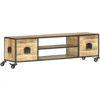 ManoMano TV-Schrank, TV-Lowboard, tv Möbel, Fernsehschrank Moderner Stil 130x30x39 cm Massivholz Mango NMKS48237 Maisonchic Angebot