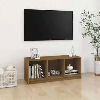 ManoMano Maisonchic - TV-Möbel,TV-Schrank TV-Lowboard für Wohnzimmer TV-Hängeschrank Honigbraun 104x33x41 cm Massivholz Kiefer 97536 - Angebot