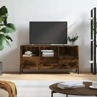 ManoMano Bonnevie - Moderne TV-Möbel, TV-Lowboard TV-Schrank für das Wohnzimmer Räuchereiche 102x36x50 cm Holzwerkstoff -FV93066 - Bra Angebot