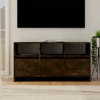 ManoMano Bonnevie - Moderne TV-Möbel, TV-Lowboard TV-Schrank für das Wohnzimmer Räuchereiche 102x37,5x52,5 cm Holzwerkstoff -FV12016 - Angebot