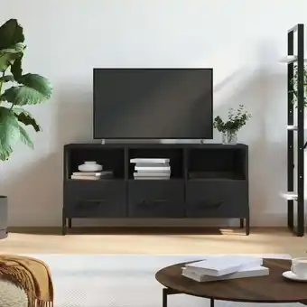 ManoMano Bonnevie - Moderne TV-Möbel, TV-Lowboard TV-Schrank für das Wohnzimmer Schwarz 102x36x50 cm Holzwerkstoff -FV35386 - Schwarz Angebot