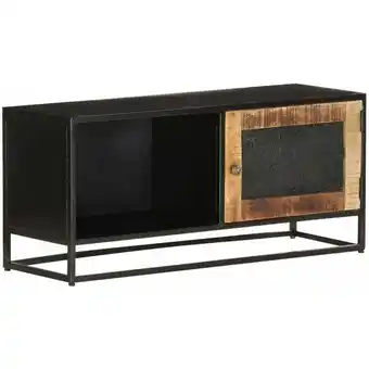 ManoMano TV-Lowboard für Wohnzimmer TV Schrank TV-Möbel 90x30x40 cm Raues Mangoholz DE59047 - Braun Angebot