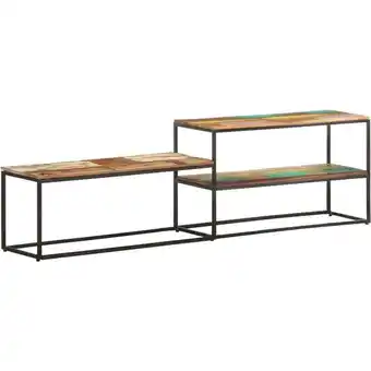 ManoMano TV-Lowboard für Wohnzimmer tv Schrank TV-Möbel 180x30x50 cm Recyceltes Massivholz DE71290 - Braun Angebot