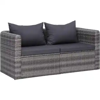 ManoMano Garten-Ecksofas 2 Stk. Gartensofa Eckcouch - Gartenmöbel Grau Poly Rattan BV247325 Bonnevie Grau Angebot