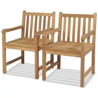 ManoMano Maisonchic - 2 Stk.Gartenstühle Relax-Sessel,Gartenmöbel Massivholz Teak -27706 - Braun Angebot