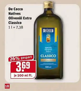 REWE Kaufpark De Cecco Natives Olivenöl Extra Classico Angebot