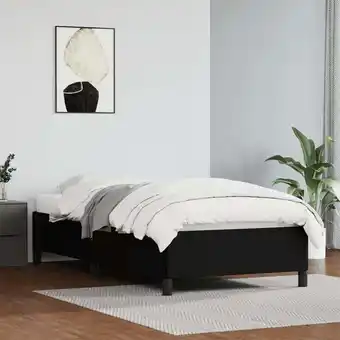 ManoMano Bettgestell, Einzelbett, Bettrahmen, Schlafzimmerbett Schwarz 80x200 cm Kunstleder LLLA115641 Maisonchic Angebot