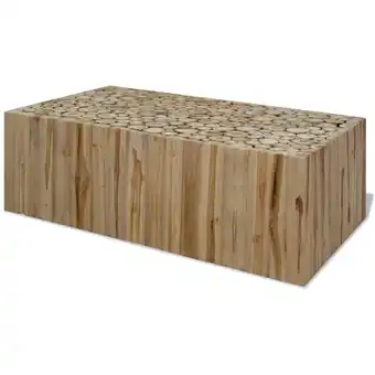 ManoMano Couchtisch Beistelltisch - Kaffeetisch Echtes Teakholz 90x50x30 cm BV969469 Bonnevie Angebot