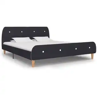 ManoMano Bettgestell, Doppelbett, Schlafzimmerbett Dunkelgrau Stoff 160 × 200 cm LLLA867181 Maisonchic Angebot