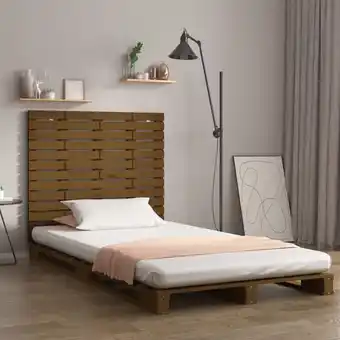 ManoMano Wand-Kopfteil Betthaupt Bett-Kopfteil Dekorative Wandpaneel Honigbraun 96x3x91,5 cm Massivholz Kiefer RXJNX1198944 Maisonchic Angebot