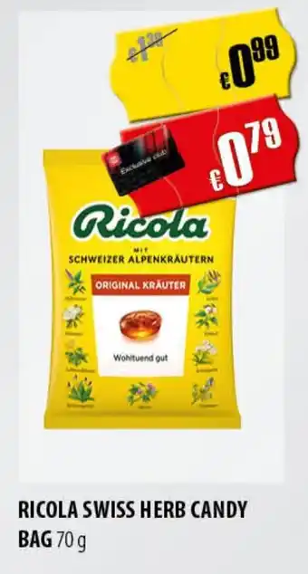 FreeOneShop RICOLA SWISS HERB CANDY BAG 70 g Angebot