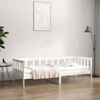 ManoMano Tagesbett, Einzelbett, Gästebetten, Bettrahmen, Jugendbett Weiß 90x190 cm Massivholz Kiefer LLLA552649 Maisonchic Angebot