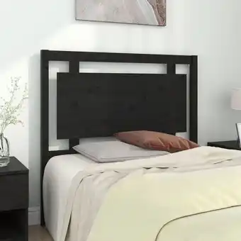 ManoMano Bonnevie - Kopfteil für Bett - Bett-Kopfteil Schwarz 105,5x4x100 cm Massivholz Kiefer BV383346 Angebot