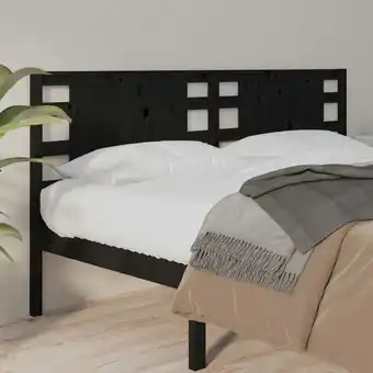 ManoMano Kopfteil für Bett - Bett-Kopfteil Schwarz 186x4x100 cm Massivholz Kiefer BV122986 - BonneVie Angebot