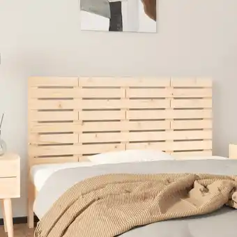 ManoMano Maisonchic - Wand-Kopfteil Déco Kopfteil für Betten Heimdekoration 126x3x63 cm Massivholz Kiefer DE58102 - Braun Angebot