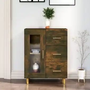 ManoMano Sideboard Kommode - Küchenschrank Räuchereiche 69,5x34x90 cm Holzwerkstoff BV571570 Bonnevie Angebot