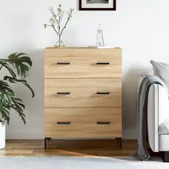 ManoMano Sideboard, Kommode, Küchenschrank, Beistellschrank, Anrichte für Wohnzimmer Sonoma-Eiche 69,5x34x90 cm Holzwerkstoff LLLA5593 Angebot