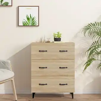 ManoMano Sideboard Kommode für Wohnzimmer Küche Sonoma-Eiche 69,5x34x90 cm Holzwerkstoff DE99362 - Braun Angebot