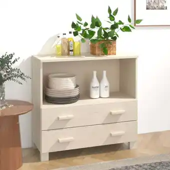 ManoMano Sideboard Kommode für Wohnzimmer Küche Honigbraun 85x35x80 cm Massivholz Kiefer DE70488 - Braun Angebot