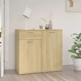 ManoMano Sideboard Kommode für Wohnzimmer Küche Sonoma-Eiche 80x36x75 cm Holzwerkstoff DE38736 - Braun Angebot