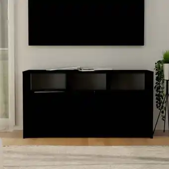 ManoMano Moderne TV-Möbel, TV-Lowboard TV-Schrank für das Wohnzimmer Schwarz 102x37,5x52,5 cm Holzwerkstoff -FV47178 - Schwarz Angebot