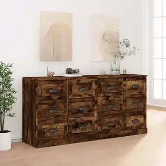 ManoMano Sideboard Anrichte,Beistellschrank fuer Flur,Kueche,Kommodes 2 Stk. Räuchereiche Holzwerkstoff Maisonchic 65477 - Braun Angebot