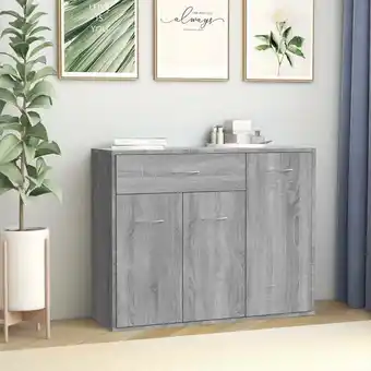 ManoMano Maisonchic - Sideboard, Kommode, Küchenschrank, Beistellschrank, Anrichte für Wohnzimmer Grau Sonoma 88x30x70 cm Holzwerkstof Angebot