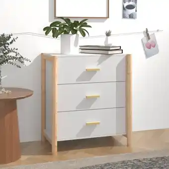 ManoMano Sideboard Kommode - Küchenschrank Weiß 62x38x70 cm Holzwerkstoff BV103918 Bonnevie Angebot