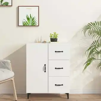 ManoMano Maisonchic - Sideboard Kommode für Wohnzimmer Küche Weiß 69,5x34x90 cm Holzwerkstoff DE77929 - Weiß Angebot