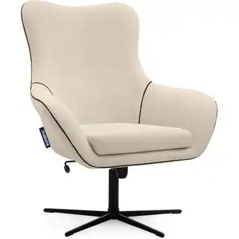 ManoMano Quarro Drehbarer Sessel für das Wohnzimmer, Creme - Konsimo Angebot