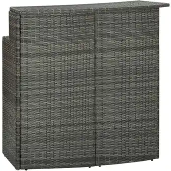 ManoMano Maisonchic - Garten-Bartisch,Essgruppe,Stehtisch Grau 120x55x110 cm Poly Rattan NCIEN64135 Angebot