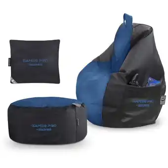 ManoMano Gaming Sitzsack Set Blau. Optimal fürs Zocken an deiner Playstation, XBox oder Wii. Pack Gamer pro Blau - Blau Angebot